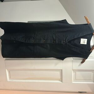 Abercrombie black linen mini dress